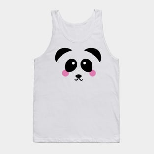 Happy Panda Bear Face Kawaii Tank Top